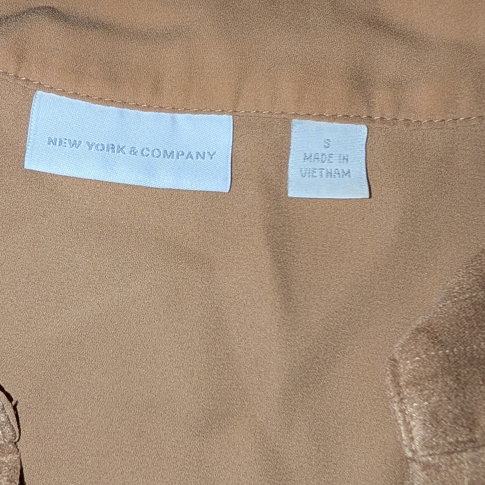 New York & Company Tan Blouse